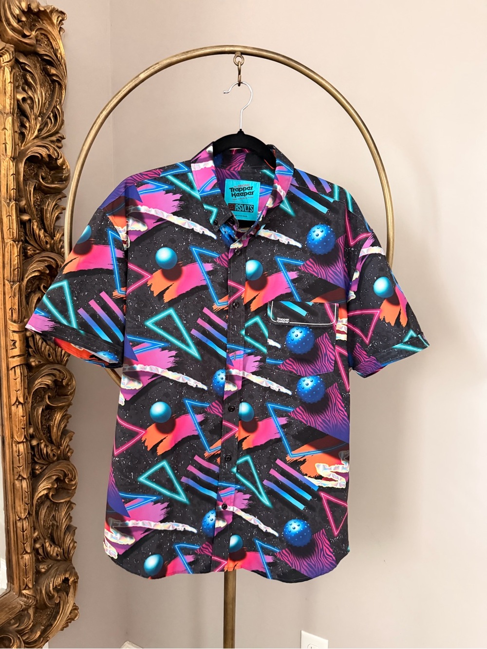 RSVLTS Men’s Trapper Keeper Kunuflex Short-Sleeve Shirt NWOT